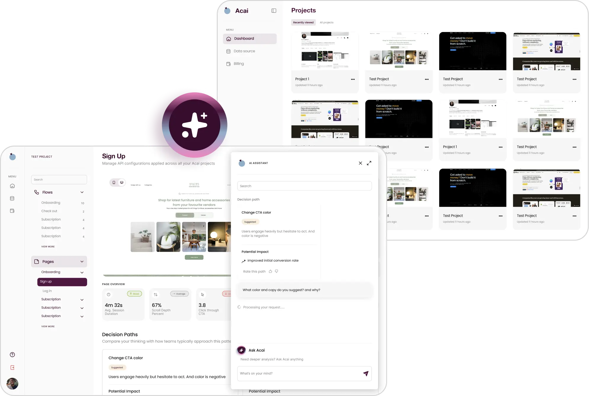 ACAI platform interface